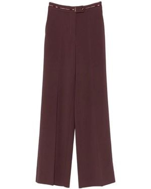 Elisabetta Franchi Wide Trousers - Morado