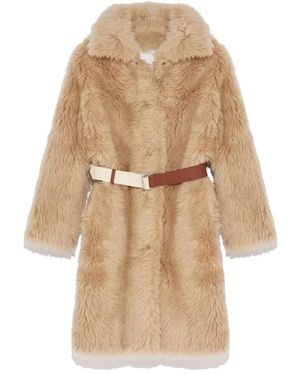 Yves Salomon Faux Fur & Shearling Jackets - Neutro