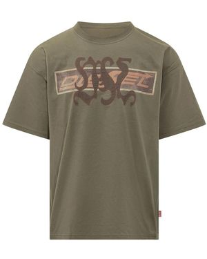 DIESEL Tops ,Groen ,T-Boxt-Aa 17 T-Shirt