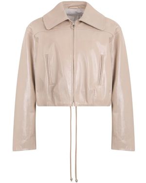 Philosophy Di Lorenzo Serafini Cropped Leather Jacket - Natur