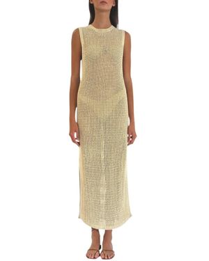 MC2 Saint Barth Crochet Sleeveless Maxi Dress - Metallic