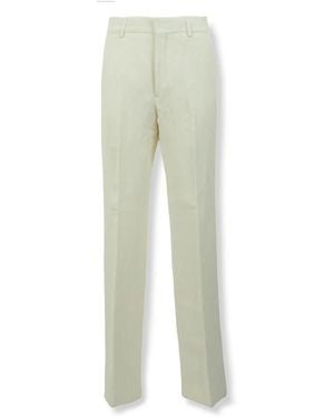 Ami Paris Broeken ,Wit ,Leer Low Waist Straight Pant - Groen