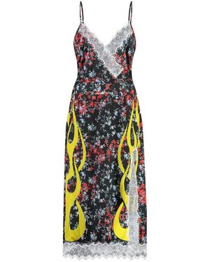 Vision Of Super Midi kleid mit flammenmuster und spitze - Mehrfarbig