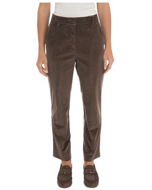 Weekend by Maxmara Marruca Velvet Pants - Grijs