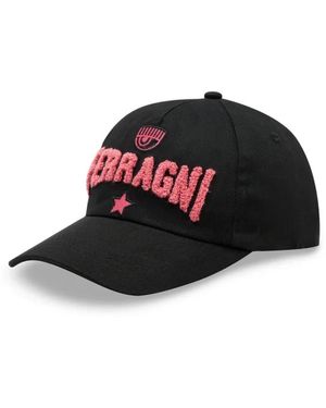 Chiara Ferragni Cap Mit Erhabenem Schriftzug - Schwarz