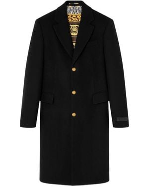 Versace Wollmischungs-Einreihermantel - Schwarz
