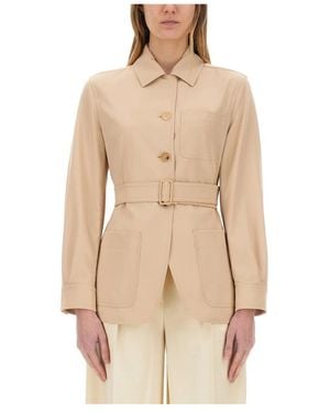 Max Mara Jassen ,Wol Virgin Wool Jacket - Naturel