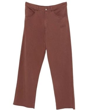 MM6 by Maison Margiela Straight Trousers - Brown