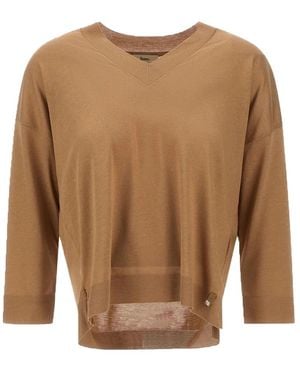 Herno V-Neck Knitwear - Marron