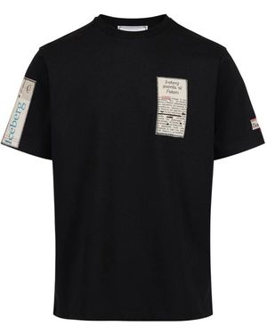 Iceberg Schwarzes baumwoll-jersey-t-shirt mit regulärer passform