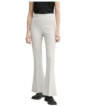Gestuz Broeken ,Grijs ,Polyester Wijde Broek