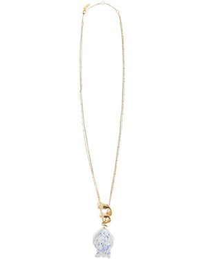 Chloé Accessoires ,Geel ,Bloomcraft Dubbel-Ketting Hanger Ketting - Metallic