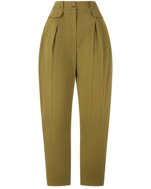 Alberta Ferretti Cropped Trousers - Green
