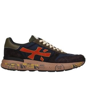 Premiata Schoenen ,Zwart ,Suède Mick 7721 Sneakers