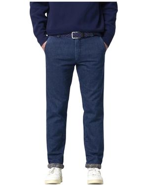 Meyer Bonn Thermal Denim Chino - Blau