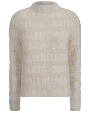 Balenciaga Jacquard strickpullover - Grau