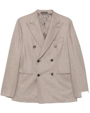 Caruso Jassen ,Dubbele-Breasted Blazer - Bruin