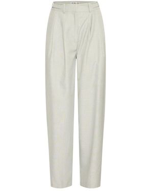 Ichi Straight Trousers - Blanco