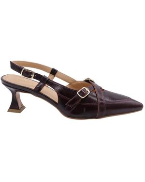 Babouche Schoenen ,Rood ,Etna Slingback Pump - Bruin