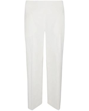 Via Masini 80 Cropped Trousers - White