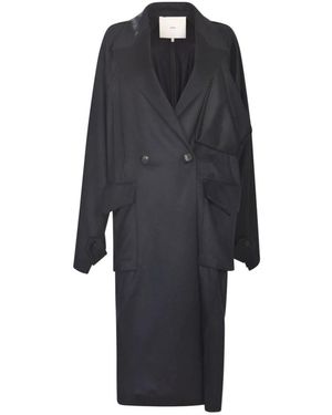 Setchu Double-Breasted Coats - Noir