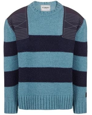 Iceberg Round-Neck Knitwear - Bleu