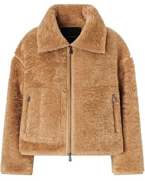 Pinko Faux Fur & Shearling Jackets - Marron