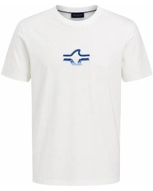Paul & Shark Geborduurd T-Shirt Met Ronde Hals - Wit