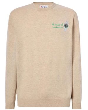 MC2 Saint Barth Round-Neck Knitwear - Natural