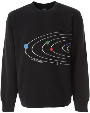 Paul Smith Hoodies & Sweatvesten ,Zwart ,Katoen Solar System Sweatshirt
