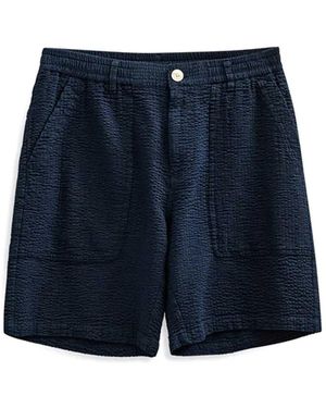 Anerkjendt Seersucker Shorts - Blauw