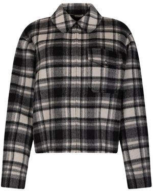 Woolrich Jassen ,Veelkleurig ,Wol Licht Dubbel Wol Jasje - Zwart