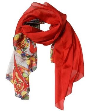 Dolce & Gabbana Silk Scarves - Red