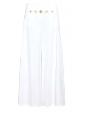 Marella Wide Trousers - Bianco