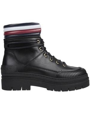 Tommy Hilfiger Lace-Up Boots - Black