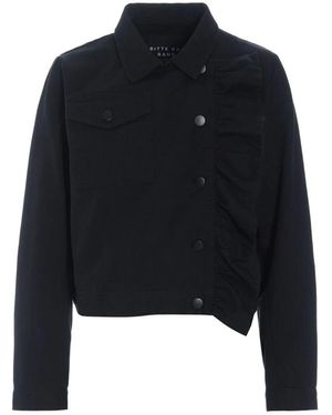 Bitte Kai Rand Denimjacke Mit Dekorativem Rüschenbesatz - Blau