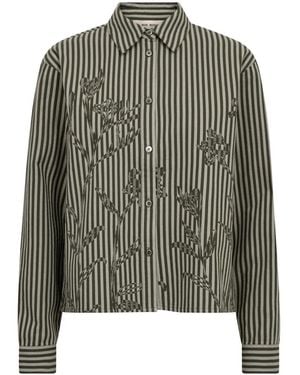 Mos Mosh Overhemden ,Groen ,Katoen Mmnolina Quoza Shirt