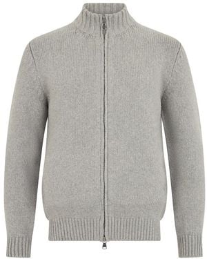 Fedeli Zip Cardigan - Grau
