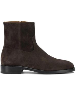 Henderson Schoenen ,Bruin ,Suède Suede Zip Enkellaarsjes