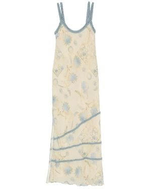 SIR. Kleedjes ,Veelkleurig ,Polyester Cecile Ruffle Slip Dress - Wit