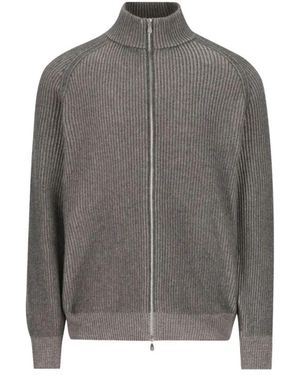 Brunello Cucinelli Strickjacke Mit Reißverschluss - Grau