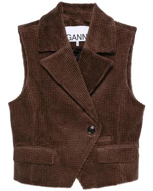 Ganni Vests - Brown