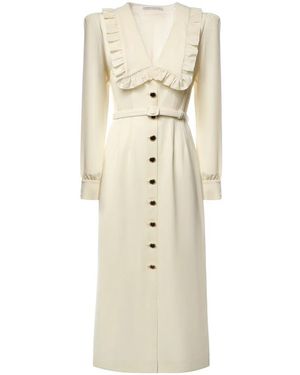 Alessandra Rich Midi Jurken - Naturel