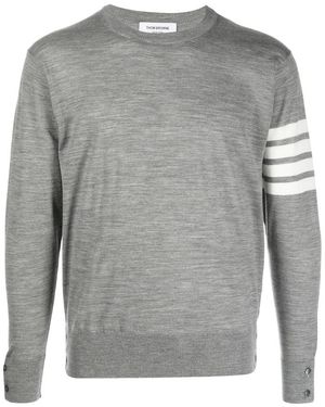 Thom Browne Round-Neck Knitwear - Grigio