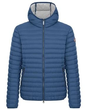 Colmar Blaue Daunenjacke Mit Fester Kapuze