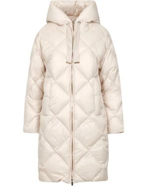 Max Mara Jassen ,Leer Diamond Gewatteerde Donsjas - Naturel