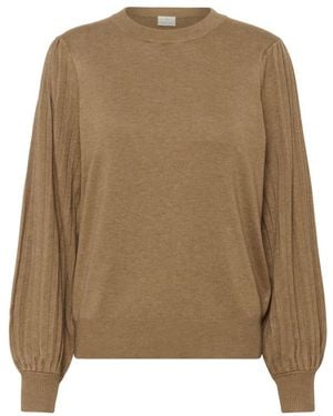 Kaffe Round-Neck Knitwear - Marrón