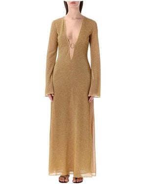 Oséree Kleedjes ,Geel ,Lumière O-Long Kaftan - Naturel
