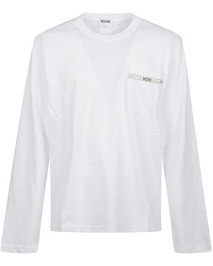 Moschino Langarm-T-Shirt - Weiß