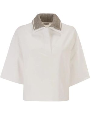 Brunello Cucinelli Interlock Couture Poloshirt - Wit